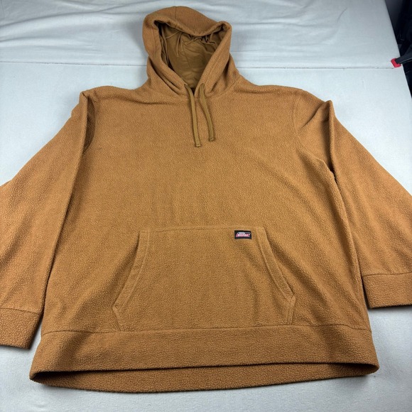 Dickies Other - Dickies Mens 2XL Sherpa Hoodie Faux Fur Fleece Pullover Brown Tobacco RN123187